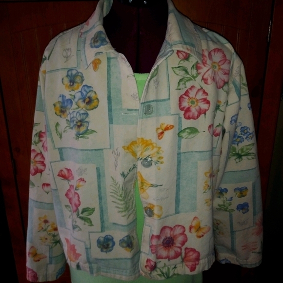 Vintage Touch O' Blue Cropped Jacket - Picture 1 of 5